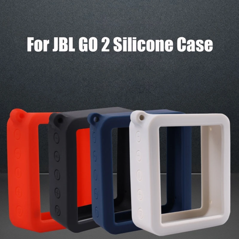 

for JBL GO 2 Silicone Protective Cover Shell Durable Anti-fall Bluetooth-compatible Speaker Accessories Black Red Dark Blue