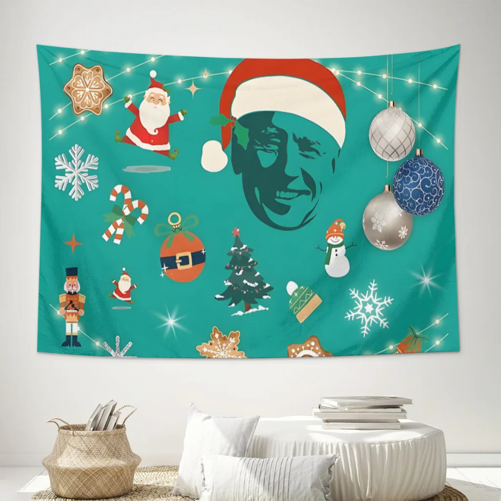 Really Ugly Chritmas Sweater Substitute With Biden Tapestry Cartoon Wall Hanging for Bedroom Tapestries Poster Blanket