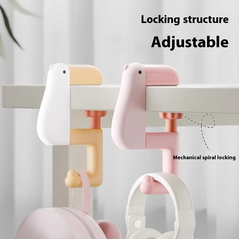 Crochet pour sac d'école, bureau d'étudiant, sans poinçonnage sur le côté du bureau, artefact suspendu pour sac de bureau portable et portable