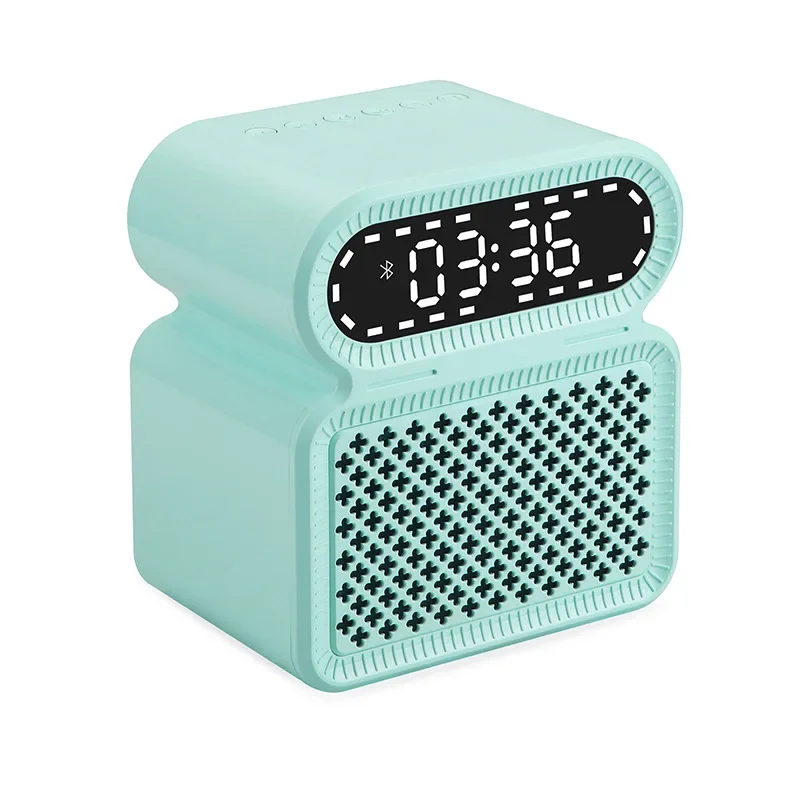 Multifunctional Digital Alarm Clock, Bluetooth Speaker, Wireless LED Small Speaker, Supporting USB Flash Drive/TF Card/AUX