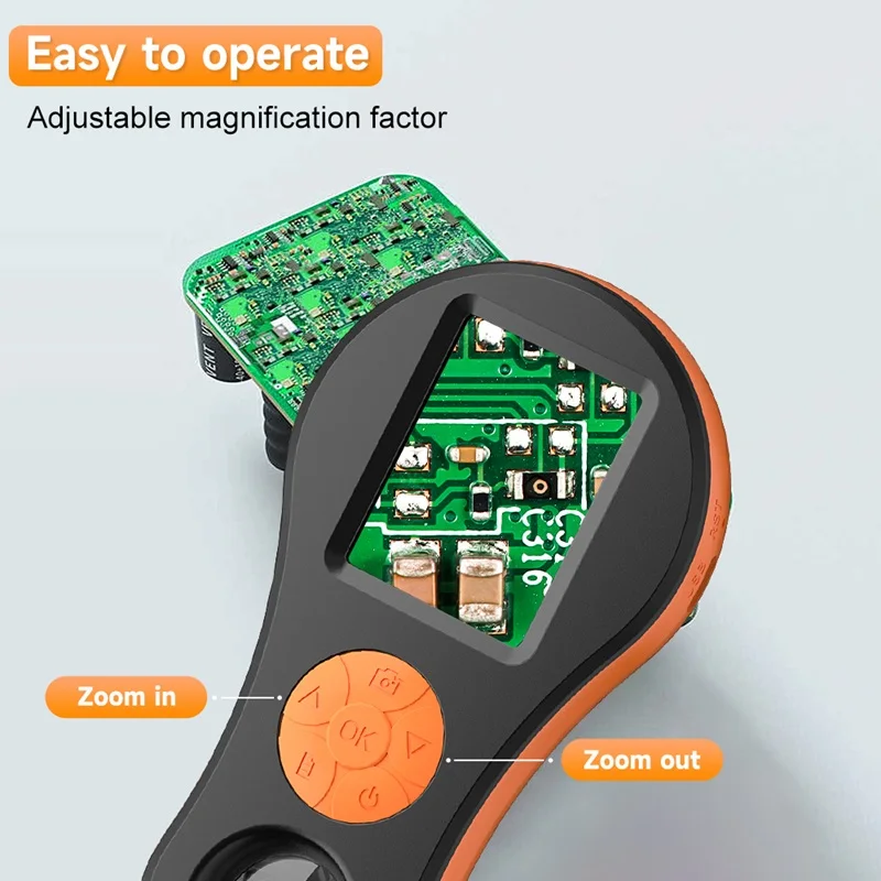 المكبر الرقمي 2MP فيديو مجهر محمول 2.0 ''شاشة 8 المصابيح مع عدسة مكبرة لنظام التشغيل Windows/Mac 32B TF بطاقة للخيار