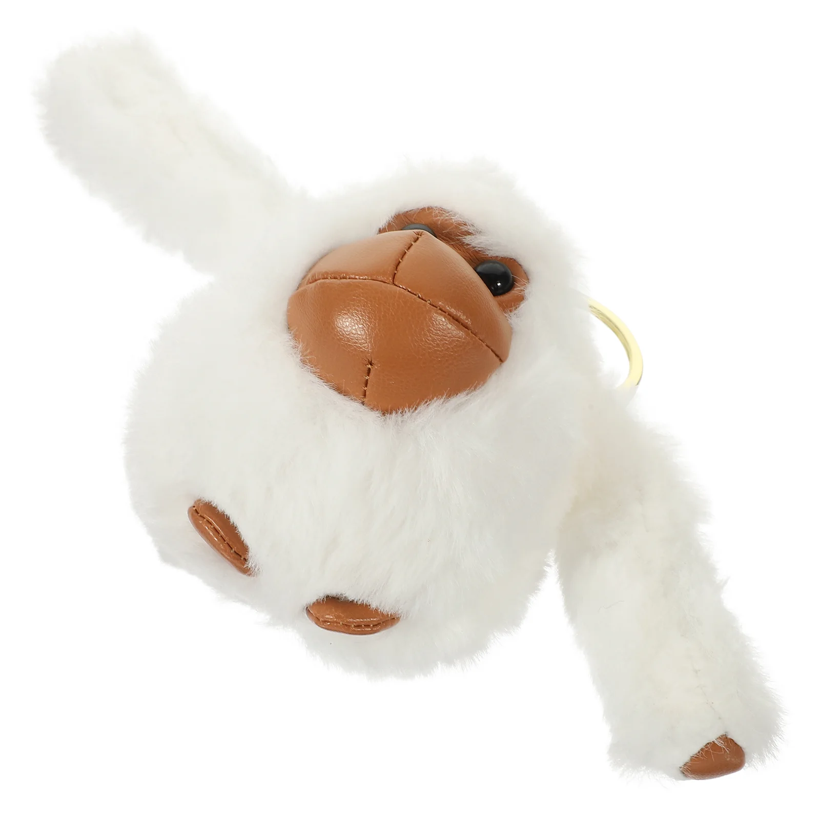 Gorilla Animal Plush Pendant Keychain (plush Gibbon-brown) 1pc Cute Keychains for Backpacks