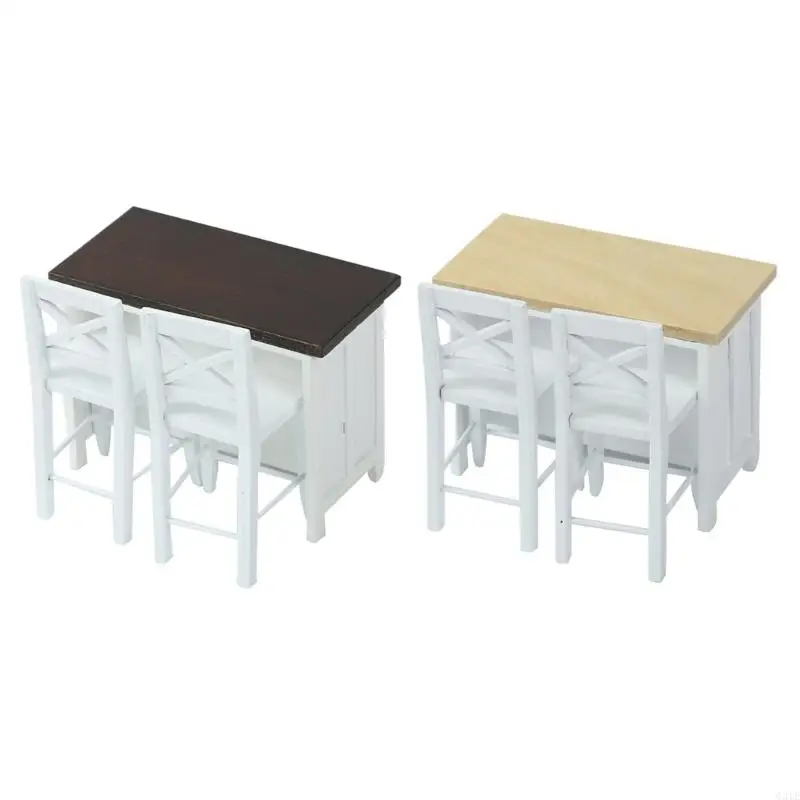

G2TE Charm 1/12 Scale Miniature Bar Table and Chair Furniture Set for Dollhouses and Craft Project Scene Displaying Accessory