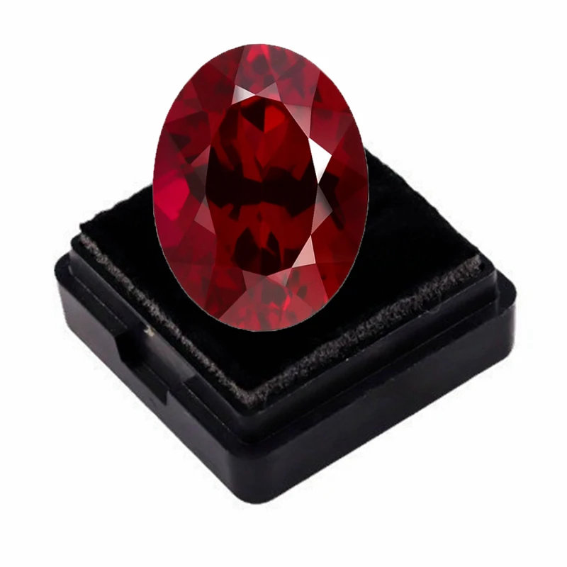 

Huge Cut Pigeon Blood Red Ruby 20x30mm 55.0ct Oval Faceted Cut Pass UV Test for Jewelry Making/Setting/Collection/Display Stone