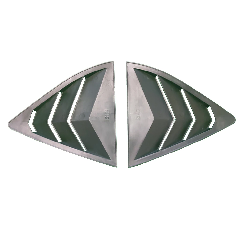 2PCS For Skoda Octavia MK4 2021 2022 2023 Car Rear Window Shutter Cover  Louver Side Vent Gloss Black Car Stickers Accessories