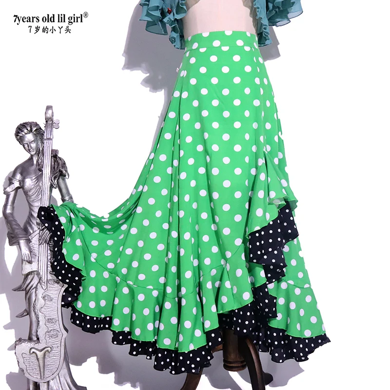 スペインのフラメンコ衣装パフォーマードレス女性ガールジプシー社交フェスティバルパフォーマンスダンス WeaDTT86r