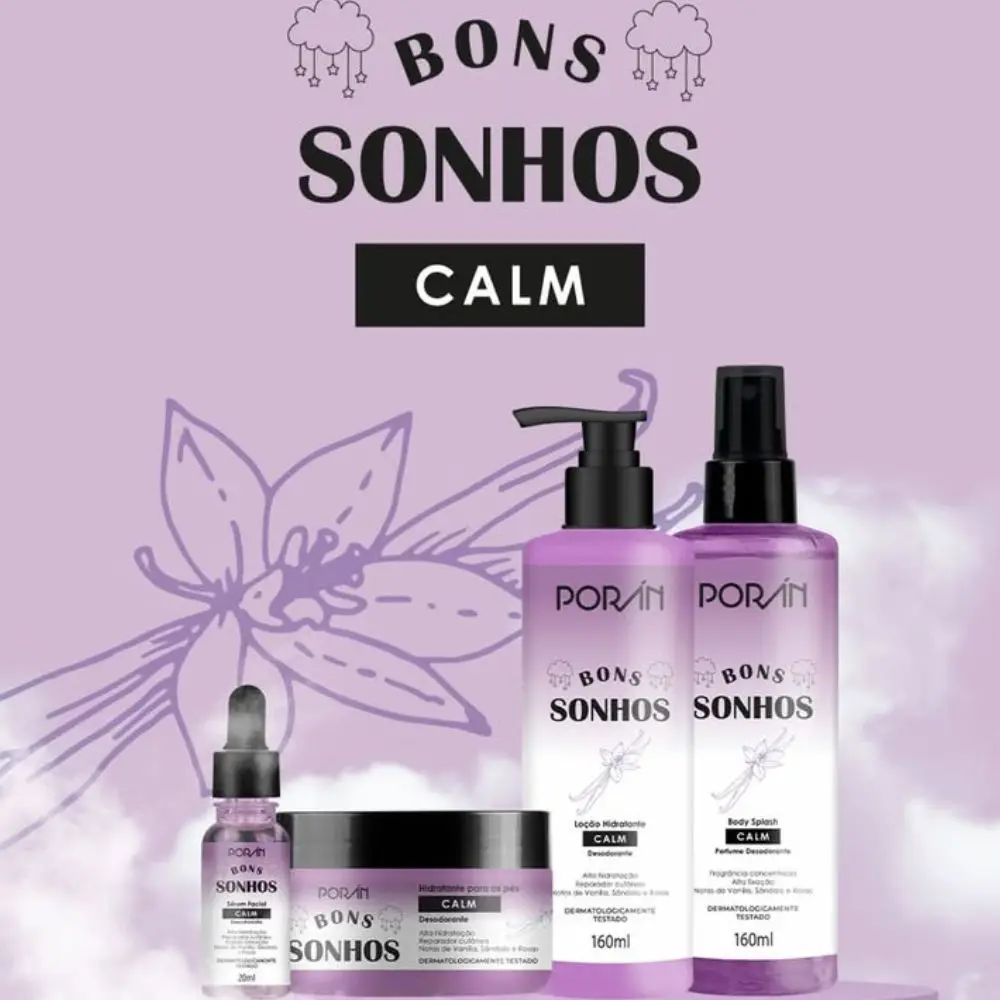 Kit Completo 4 itens Linha Bons Sonhos Calm Porán