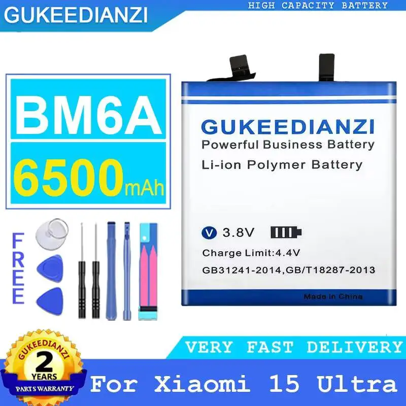 

BM6A Mobile Phone Battery For Xiaomi 15 Ultra Premium Replacement 6500mAh