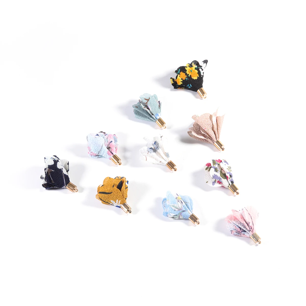 

10pcs/pack 4cm Fabric Flower Design For DIY Handmade Earring Necklace Jewelry Clothing Pendants Making Accessories Wholesale