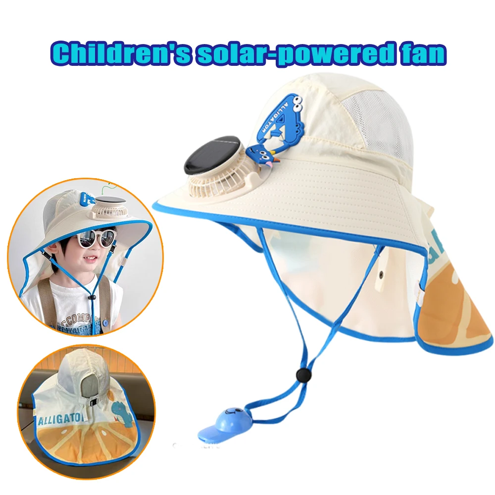 UV Protection Kids Sun Hat Summer Shawl Design Big Eaves Large Brim Hat Quick Drying Breathable Thin Outdoor Beach Fisherman