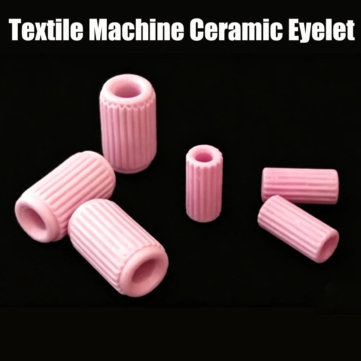

100pcs Ceramic Eyelet for Textile Machine - Yarn Guide Threading Parts for Knitting & Weaving Equipment