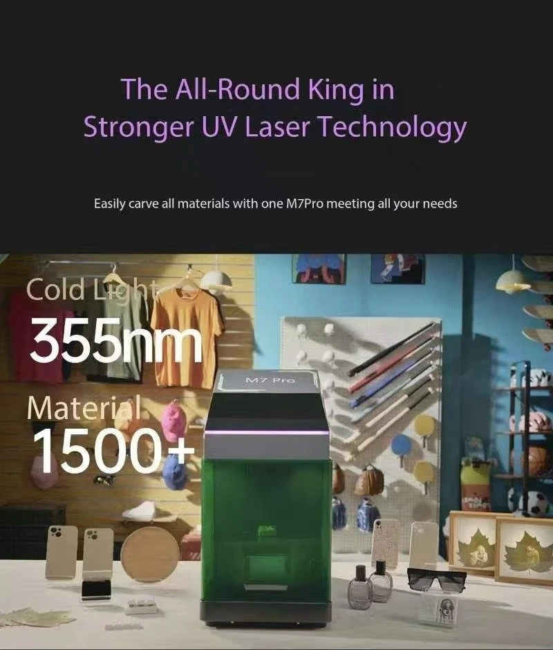 M7Pro laser engraving machine 3D glass crystal engraving machine, automatic metal marking machine