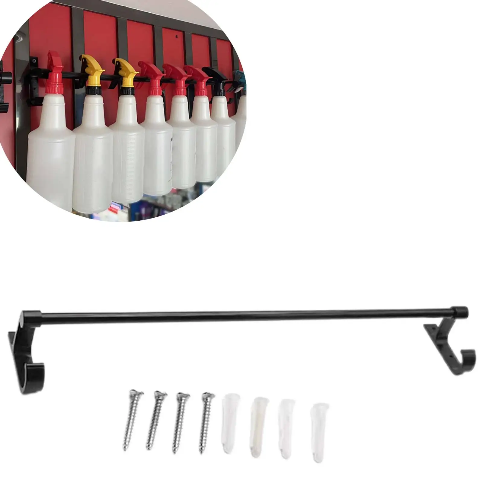 

60 см стеллаж для хранения распылителей, держатель, стальная витрина, вешалка для гаража, дома, рабочего места, автомобиля, салона красоты, лейки, дисплей