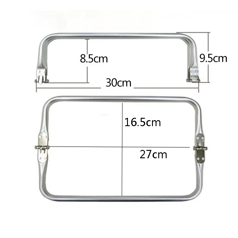 지갑 닥터용 실버 16cm 18cm 20cm 25cm 30cm 40cm 가방 프레임, 금속 알루미늄 튜브 핸들 액세서리, 클러치 부품 실버