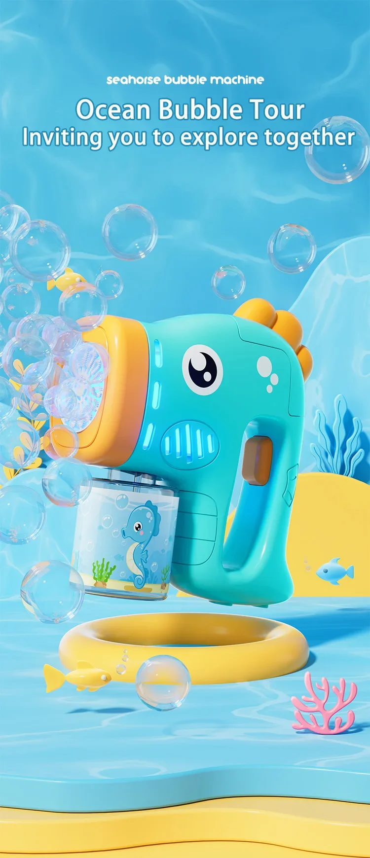 Haima voll automatische Blasen maschine Kinder Eltern-Kind Handheld Spielzeug Rasen Outdoor-Spiel keine Batterie Blase Wasser – Detail 1