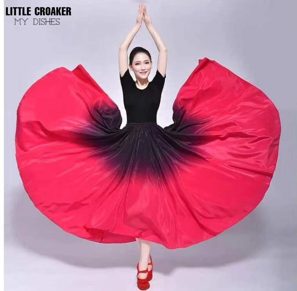 Spain Flamenco Dance Performer Dresses for Women Stage Performance Dancing Skirts 360/540/720 Degree Costumes Female Vestido