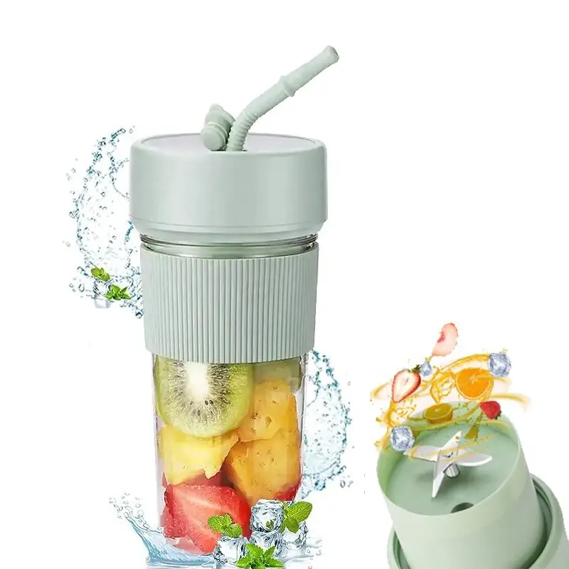 Mini Portable Juicer Usb Battery Rechargeable Smoothie Cup Mixer Bottle Blender Juicer Appliances With Straw