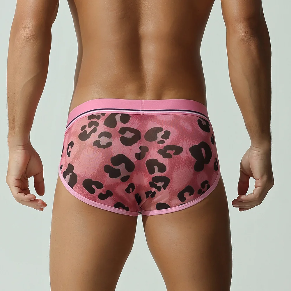 2025 men's comfortable and breathable mesh underwear trendy men's hip-wrapped briefs 250107