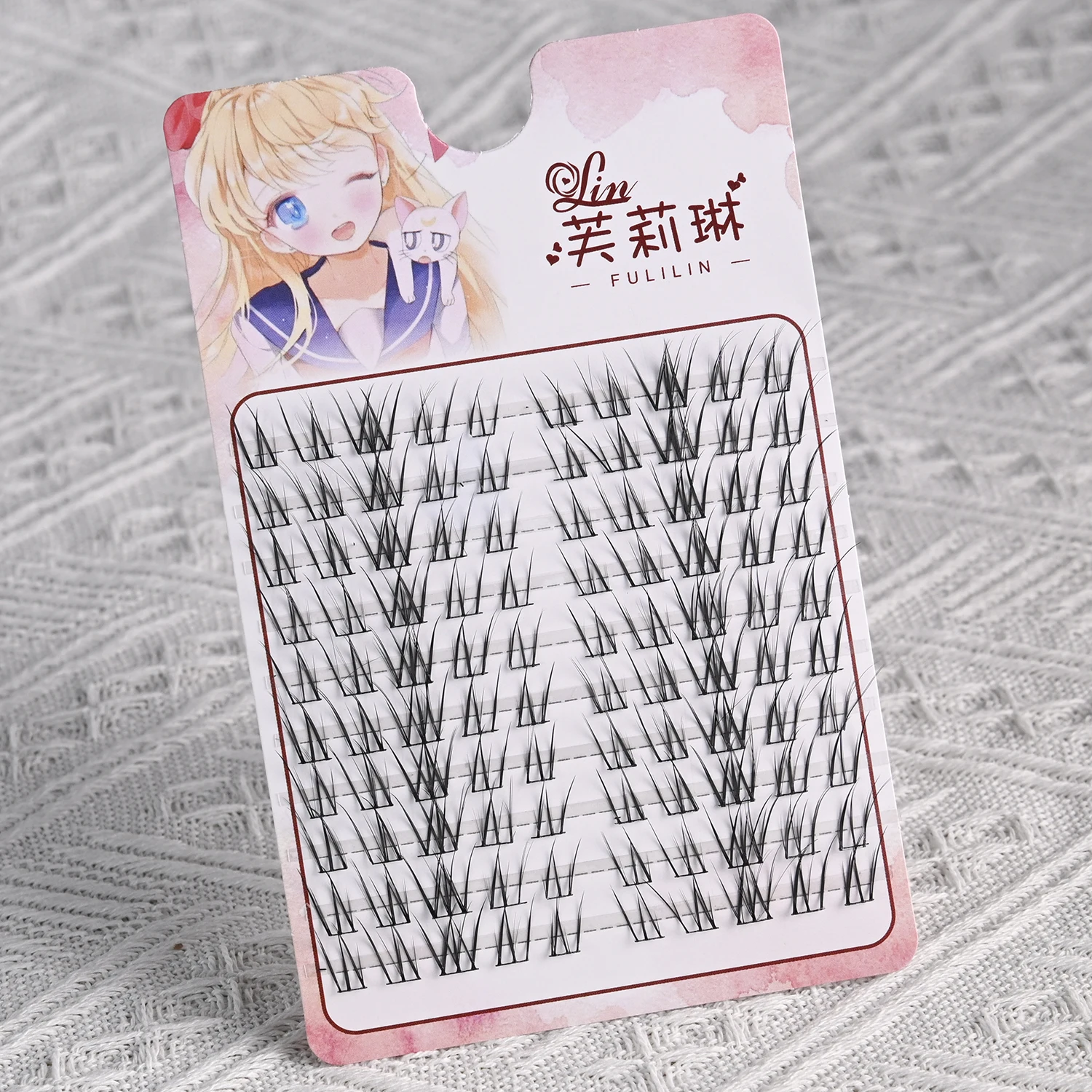 Naturally Enlarge Eyes BYL112 Easy Extension Individual Lashes 3D Manga Natural Look False Eyelashes for Beginners