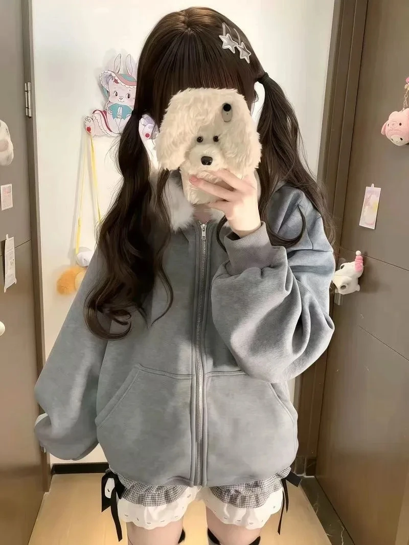 

Утепленная флисовая толстовка с капюшоном: модная, универсальная, для студентов, осенне-зимняя коллекция