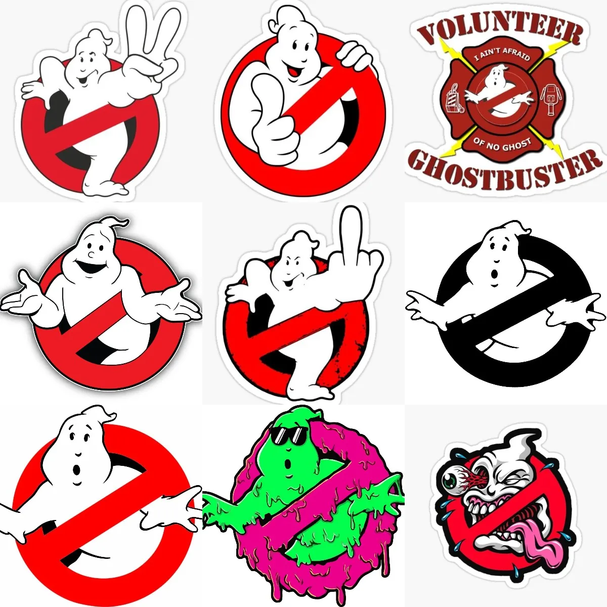 Ghostbusters Creative Funny Badge Stickers Car Window Bumper Wall Bicycle Wall Table Room Truck Off-road PVC Decal Assecories