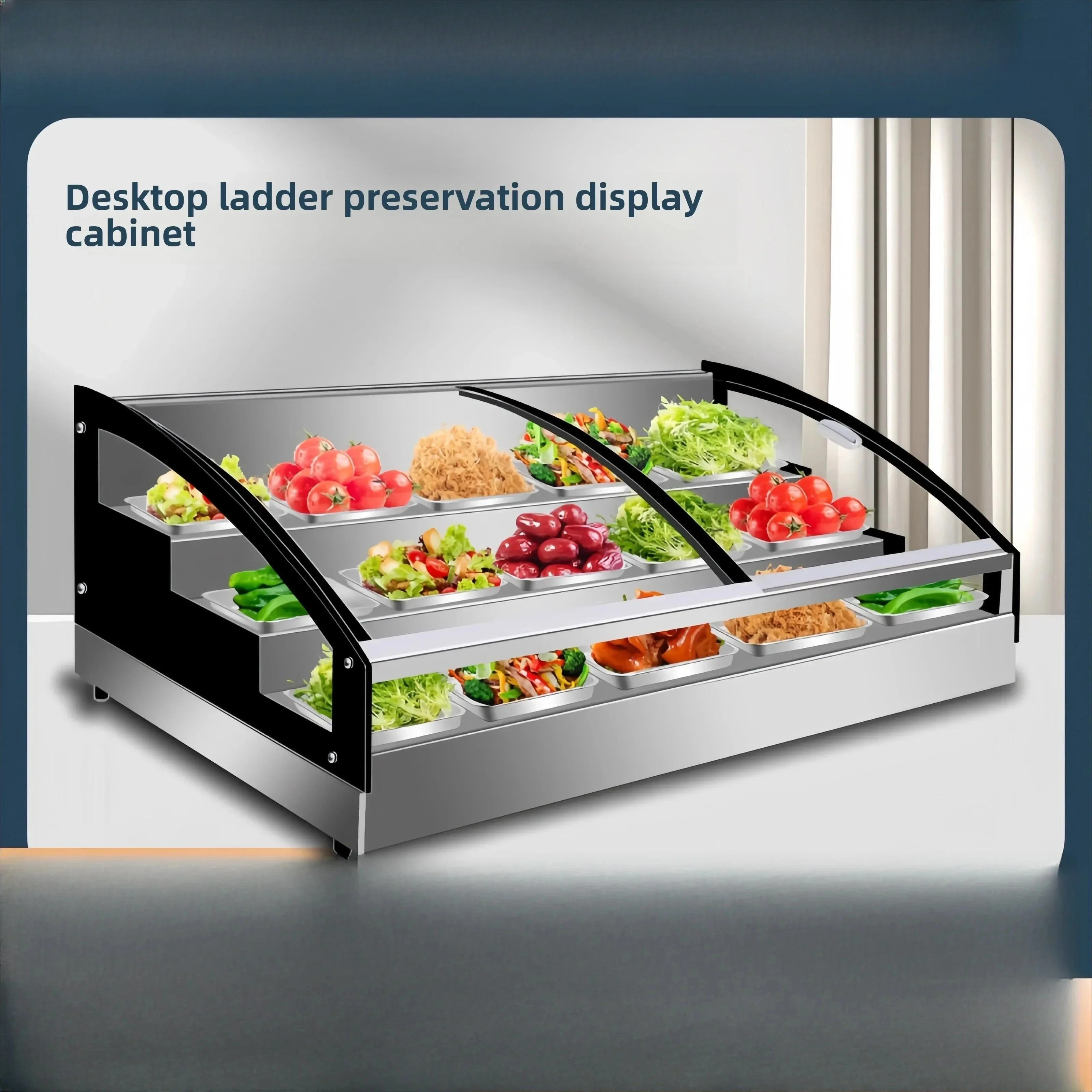 Refrigerator freezer barbecue cooked food fried skewers braised vegetables desktop refrigerated fresh-keeping cabinet
