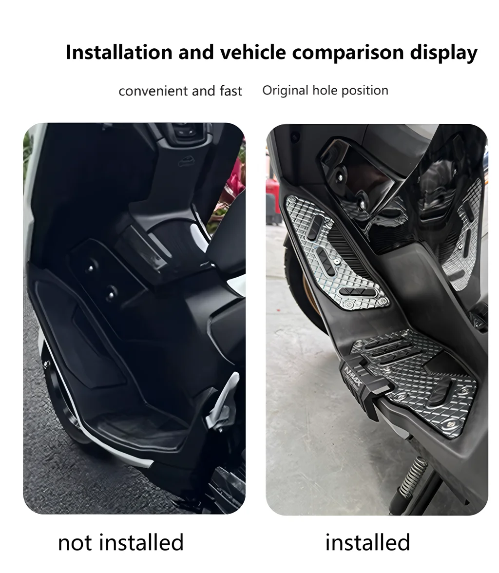 ملحقات الدراجة النارية لياماها NMAX155 NMAX 2025 مسند القدم أوتاد سبائك الألومنيوم المصنع الأصلي تركيب القدم بيدا