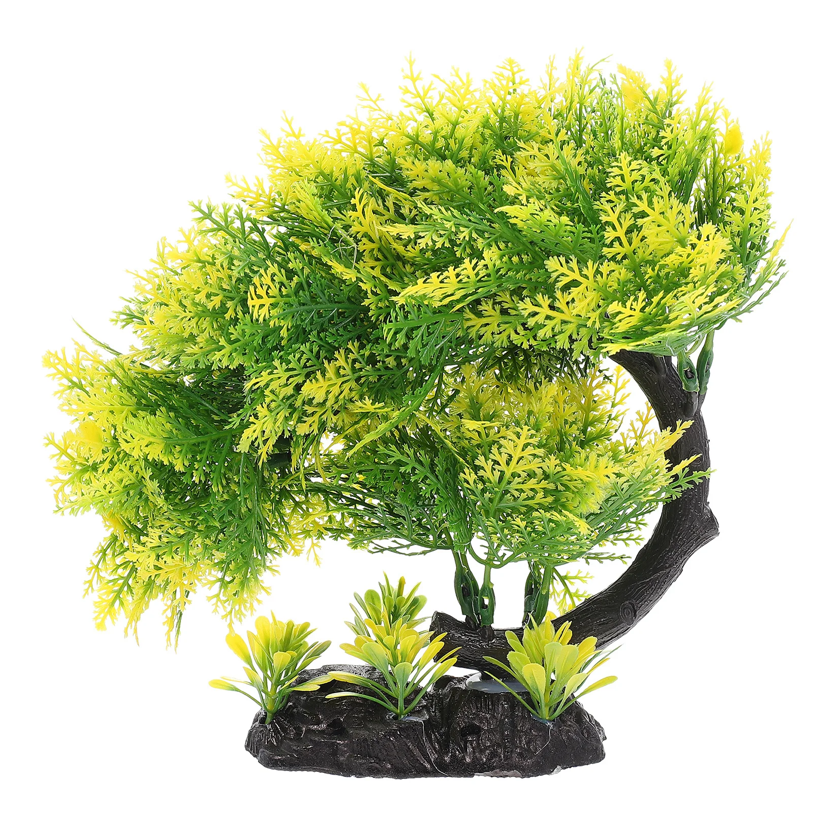 

Faux Pine Tree Decorative Artificial Aquarium Simulated Tree Fish Tank Accessory Vivid Desktop Aquarium Decor Supply