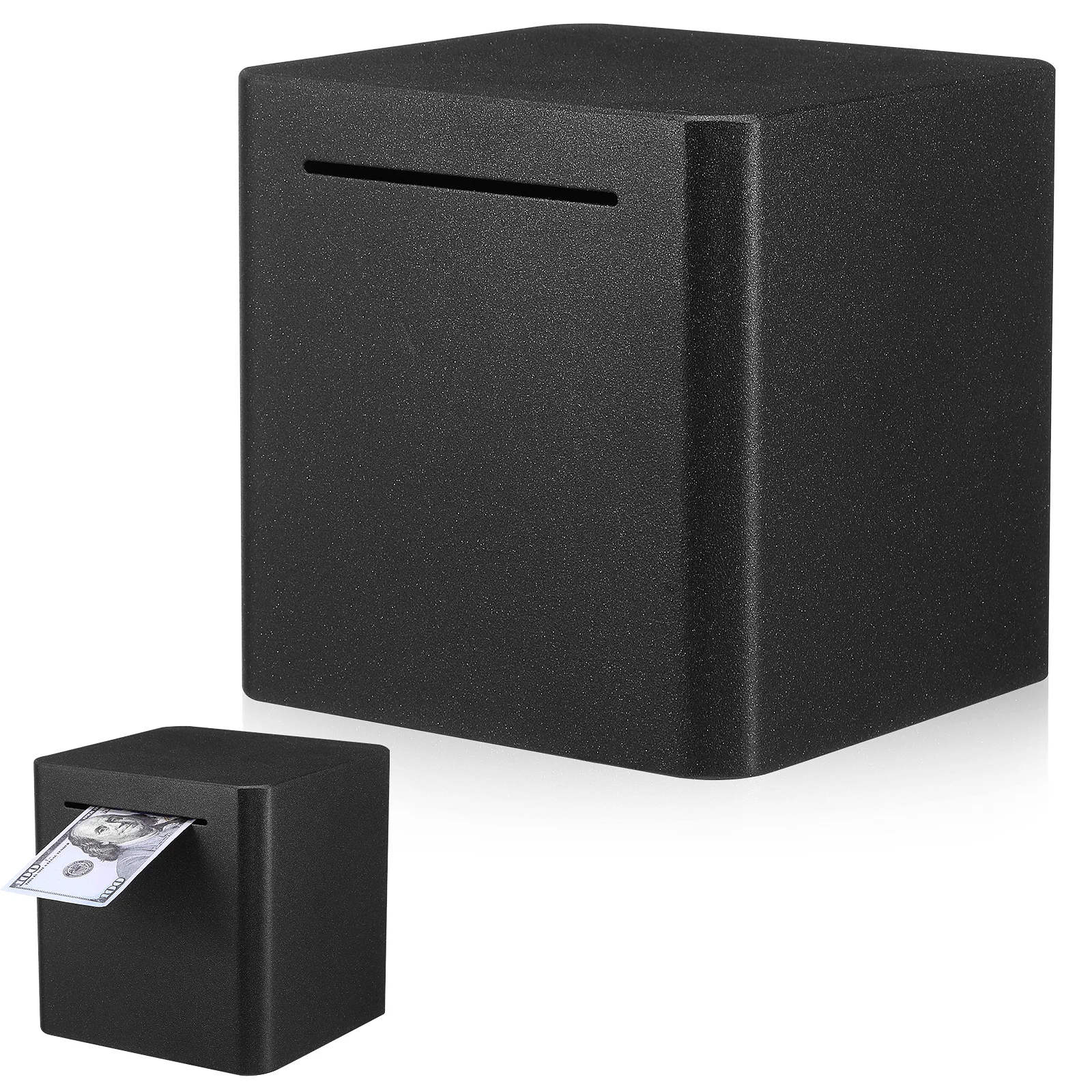 

Stainless Steel Money Box Metal Piggy Bank Saving Gentleman Coin Container Adult For Cash