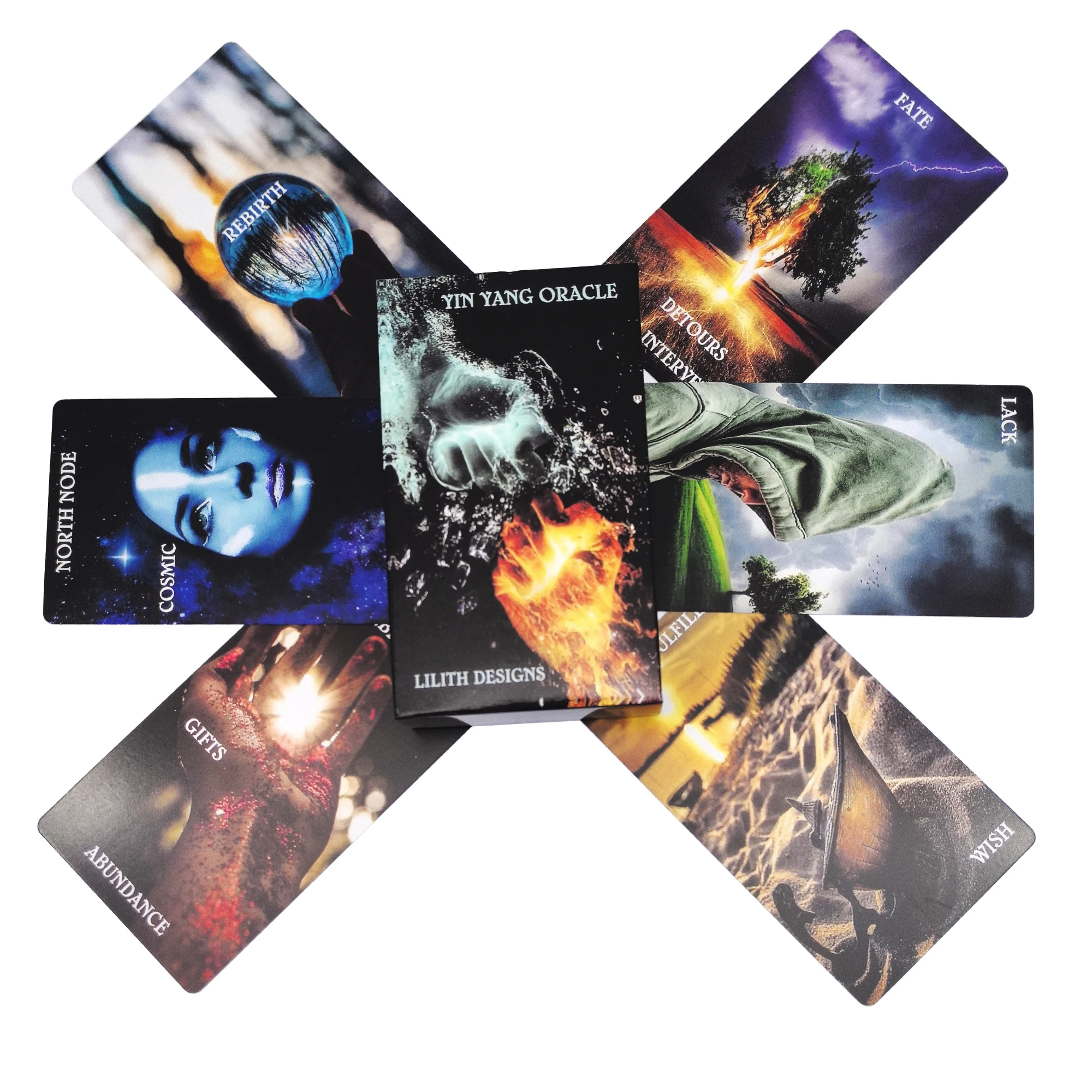 Yin Yang Oracle Cards 79 Cards Deck Spiritual Emotional Physical Planetary Keywords Tarot Reversed Chakra Planet Zodiac Element