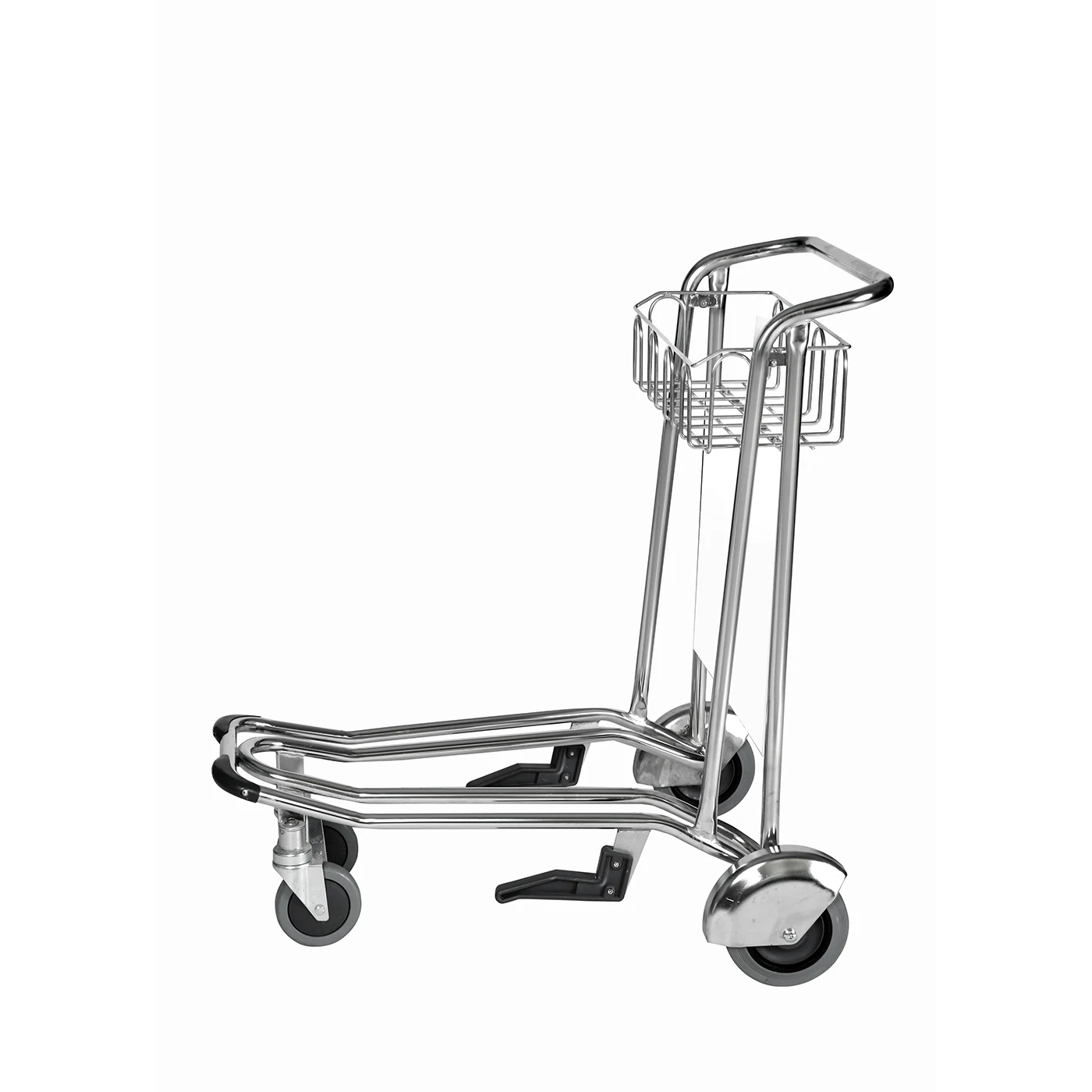 4 Wheels Stainless Steel Airport Luggage Trolley Cart for Sale Airport Trolley Luggage