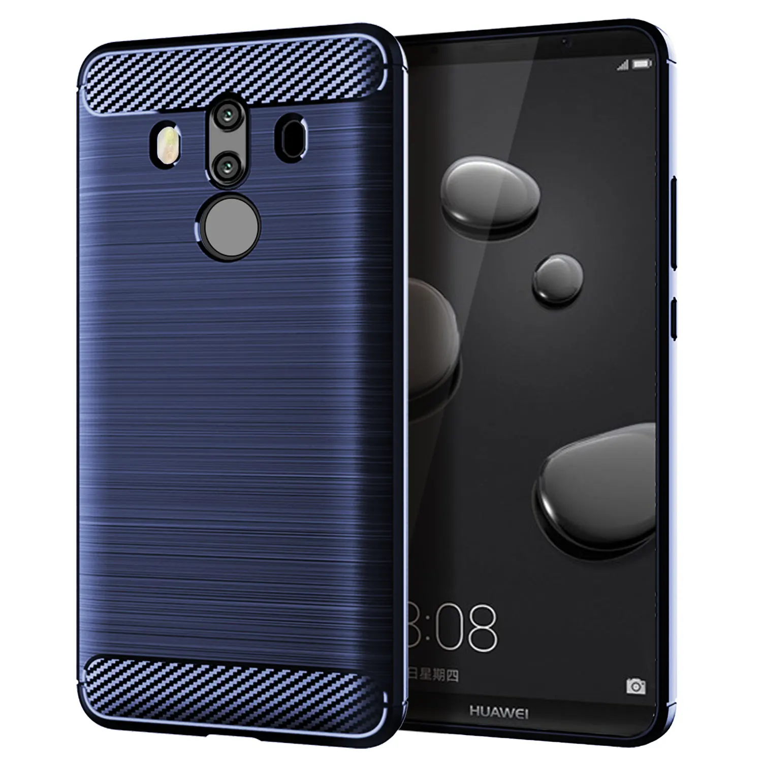 Silicone Case for Huawei Mate10 Pro 10Lite 10RS Shockproof Carbon Fibe Cover for mate rs se 10 pro 10 lite huawey Coque Fundas