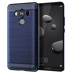 Silicone Case for Huawei Mate10 Pro 10Lite 10RS Shockproof Carbon Fibe Cover for mate rs se 10 pro 10 lite huawey Coque Fundas