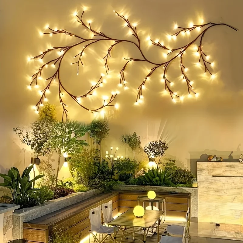 Flexibele Willow Branch LED-verlichting (96/144 LED's), USB-voeding en op afstand bestuurbaar (8 modi) - Ideaal voor terras, hek