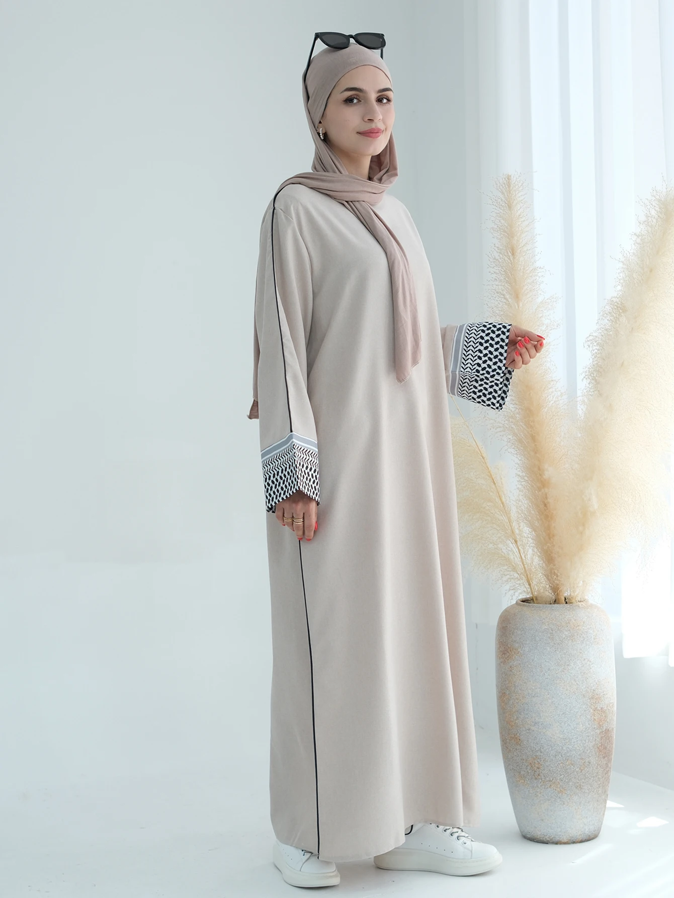 New Dubai Kaftan Turkey Arabic Grace Robe Muslim Women Maxi Dress Abaya Eid Ramadan  Moroccan Cardigan Femme Islam Clothing