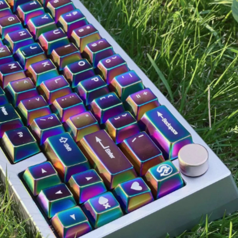 

Красочные металлические колпачки для клавиш на заказ, колпачок для ключей с вишневым профилем, милый мультяшный аниме-ключ Casp104/80%/75%/65%/60% для дизайна геймеров