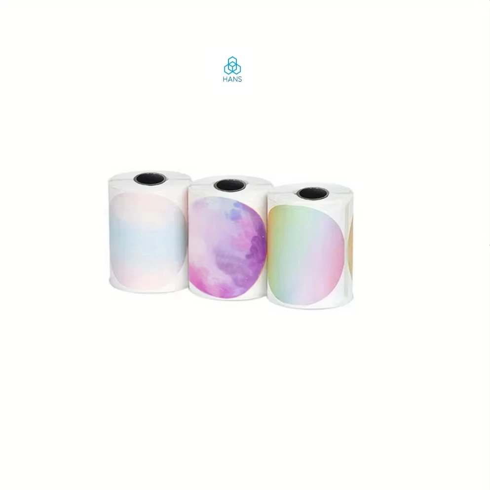 ملصقات متدرجة باستيل عيد الميلاد مقاس 1.96 بوصة مستديرة - ملصقات حرارية مقاومة للماء لطابعات Phomemo، وهدايا الهالوين، وعلامات الباركود #2