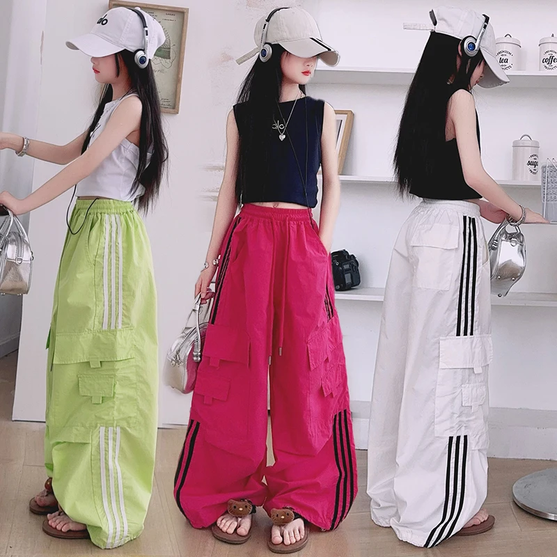 

2025 Spring, Summer and Autumn Pull-up Side Double Bag Cover Overalls Casual Loose Version High Quality