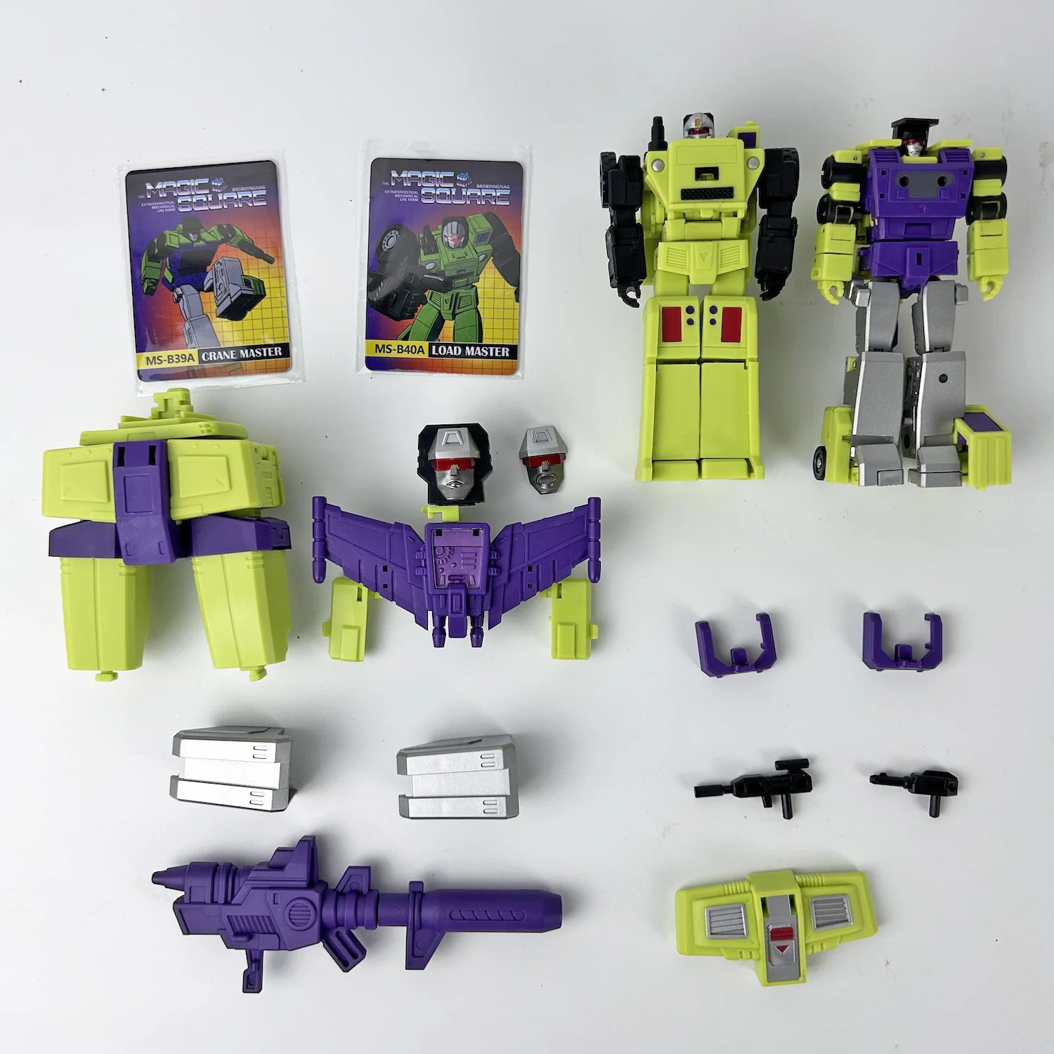 [In stock] Magic Square MS-39A MS-40A 10cm MS39A MS40A Crane Load Devastator Transformation Robot Action Figure Toy