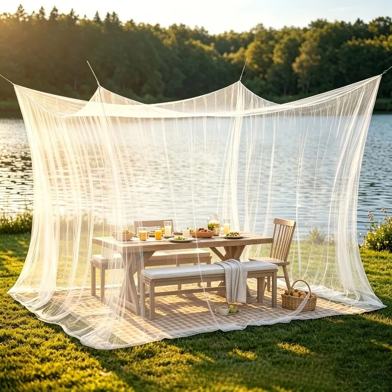 Outdoor Travel Mosquito Net 1 Set Double Bed Insect Net Portable Enclosed Camping Tent for Gazebos Gardens Balconies & Terraces