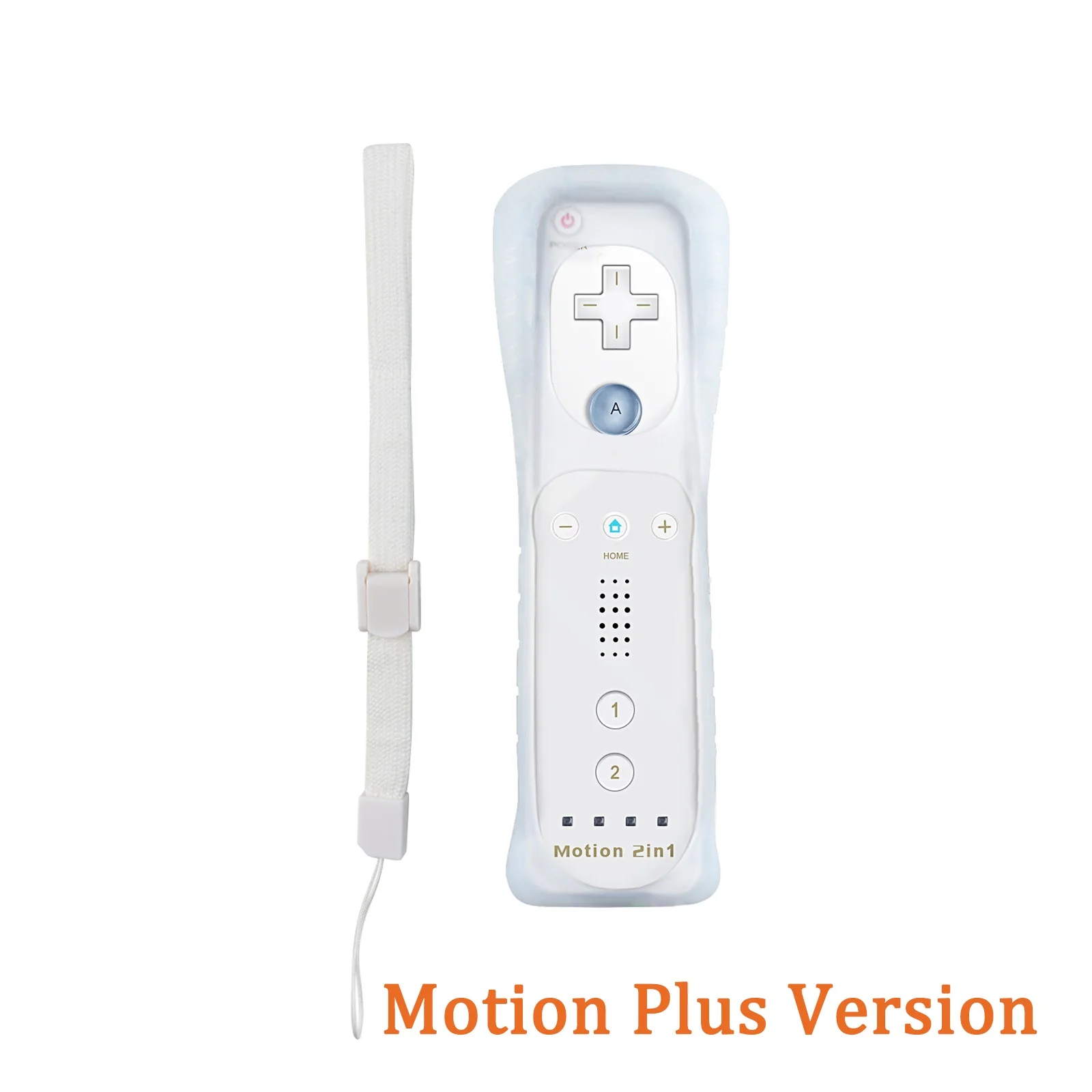 2-in-1 draadloze afstandsbediening voor Nintendo Wii/Wii U Motion Plus Bluetooth gamepad met siliconen hoesje voor gameconsole