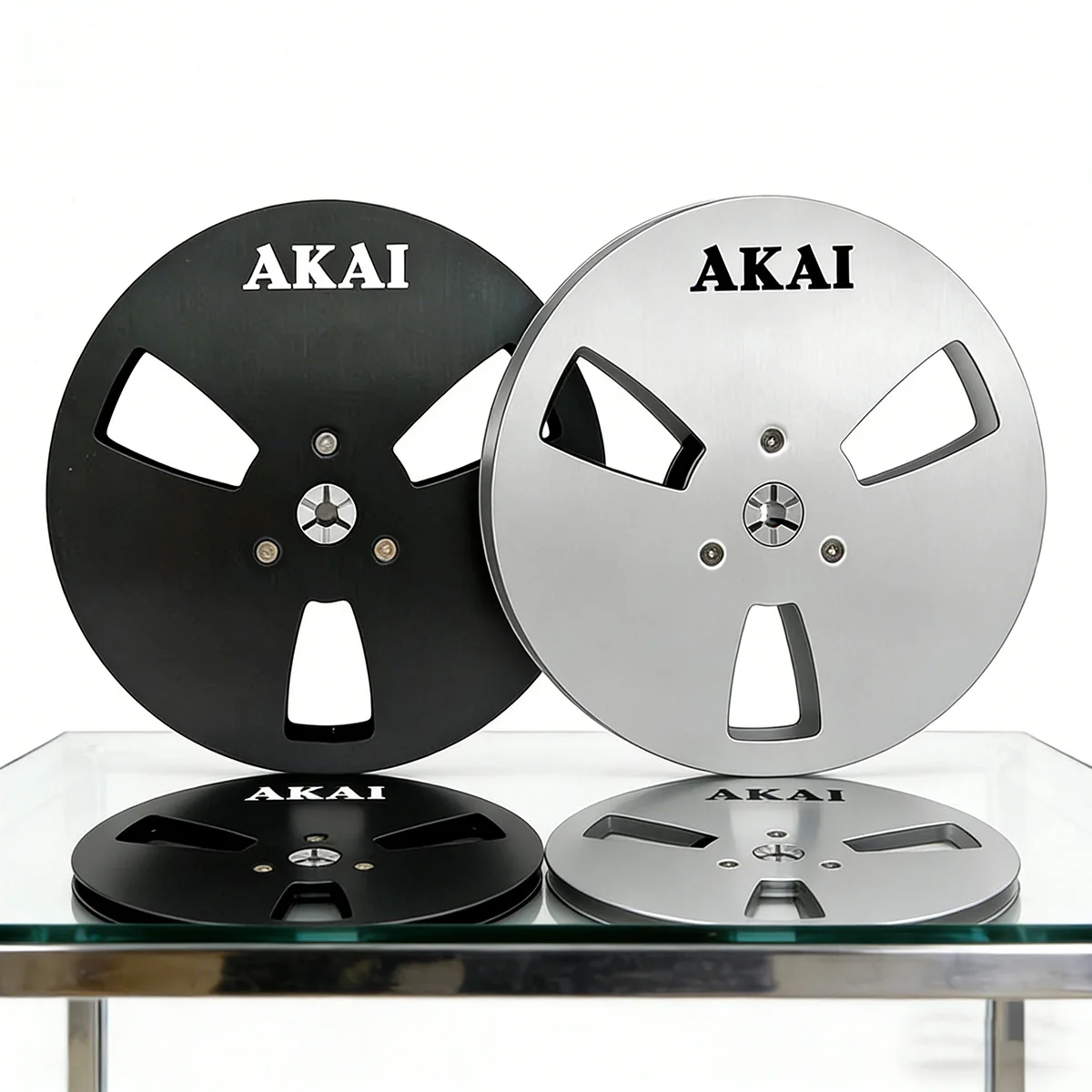 Bobina vacía de aluminio estándar de 7 pulgadas x 1/4 de pulgada para grabadoras de cinta de rollo a rollo AKAI, bobina de recogida vacía para TEAC