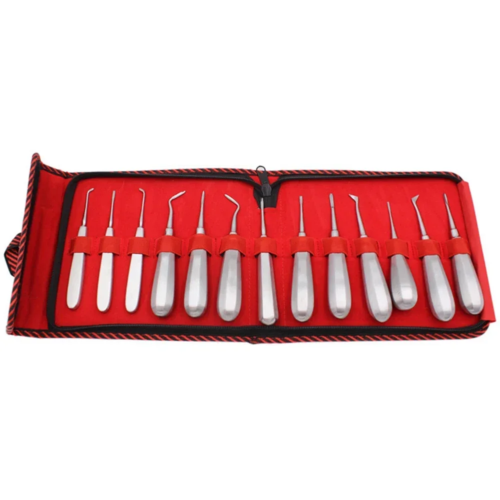 

8/10/13Pcs Dental Elevator Set Straight Curved Apical Elevator Stainless Steel Dentist Clinic Teeth Extraction Root Lift Forcep