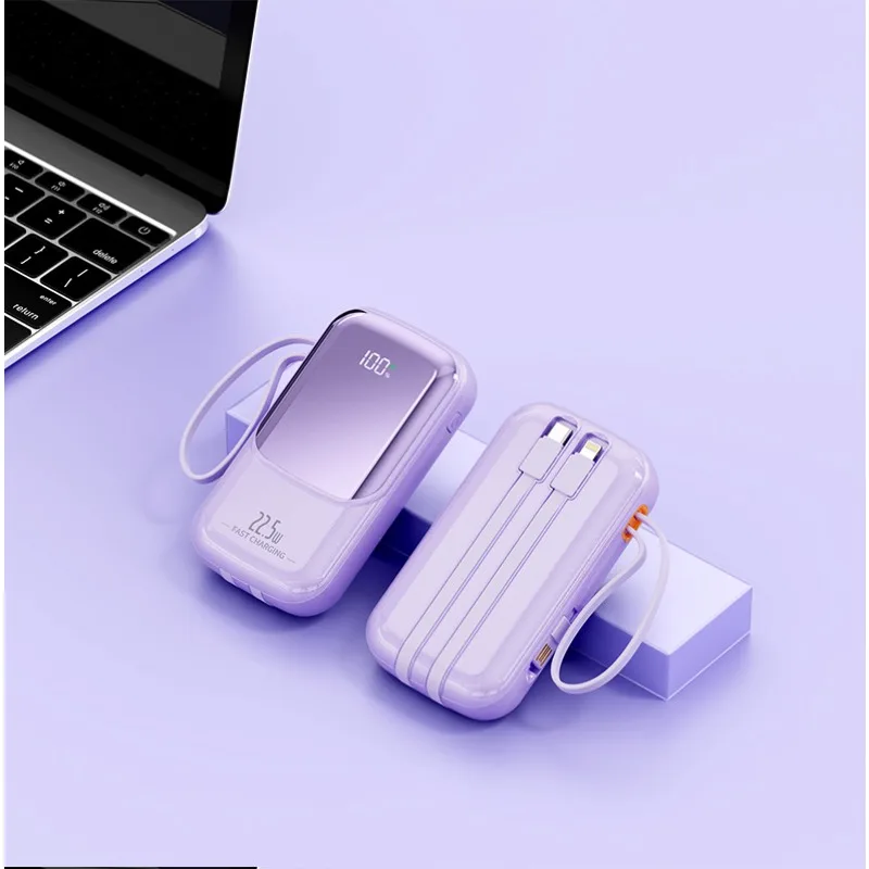 22.5W Built-in Line 20000mAh Power Bank Large Capacity Portable Power Bank