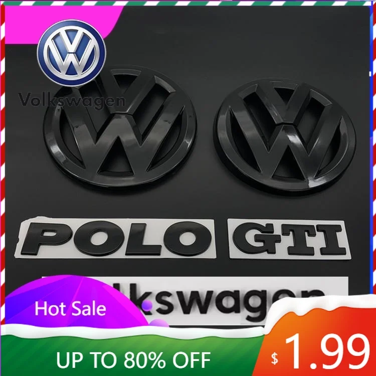 

For VW Volkswagen Jetta MK5 Golf Car front badge logo covered ABS sticker front and rear logo trunk lid badge modified For Volks