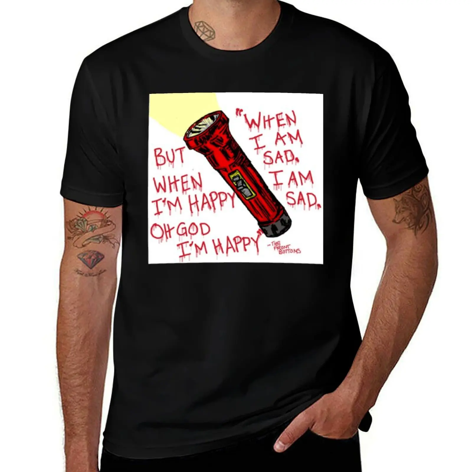 

Flashlight The Front Bottoms T-Shirt t shirt man cotton t shirt man casual man t shirts graphic T-shirt