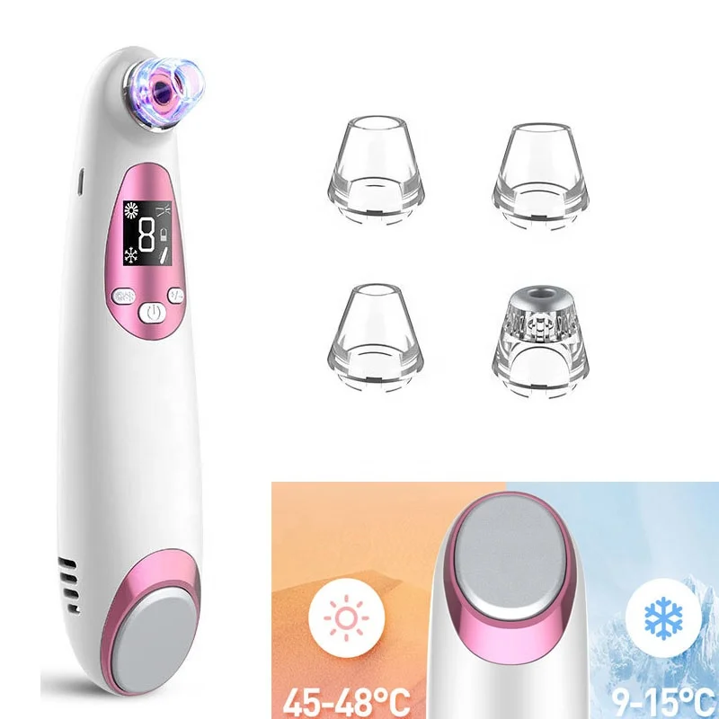 

Multi-function dual-use rechargeable vacuum blackhead removal introduction massage head acne cleaning tool