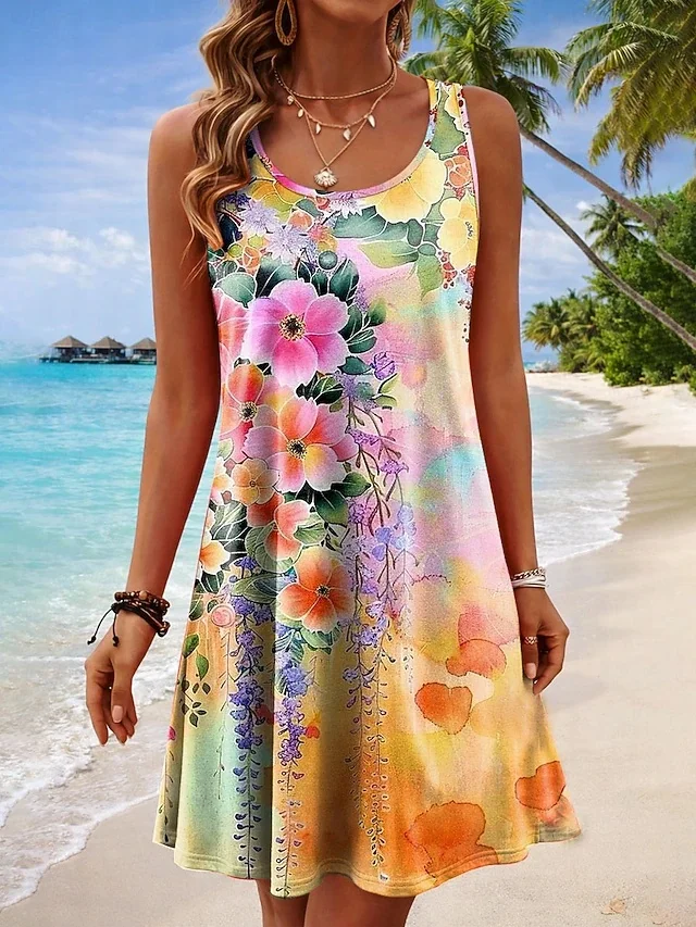 Dames mouwloze jurk zomer casual losse strandjurk elegante feest midi-jurk zacht comfortabel dagelijks gebruik vestidos