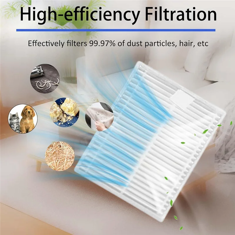 로보락 Q7 M5/ Q7 M5+/ Q7 L5 진공청소기용 A24P 21개 교체 부품 (메인 사이드 브러시, 헤파 필터, 물걸레 패드 포함)