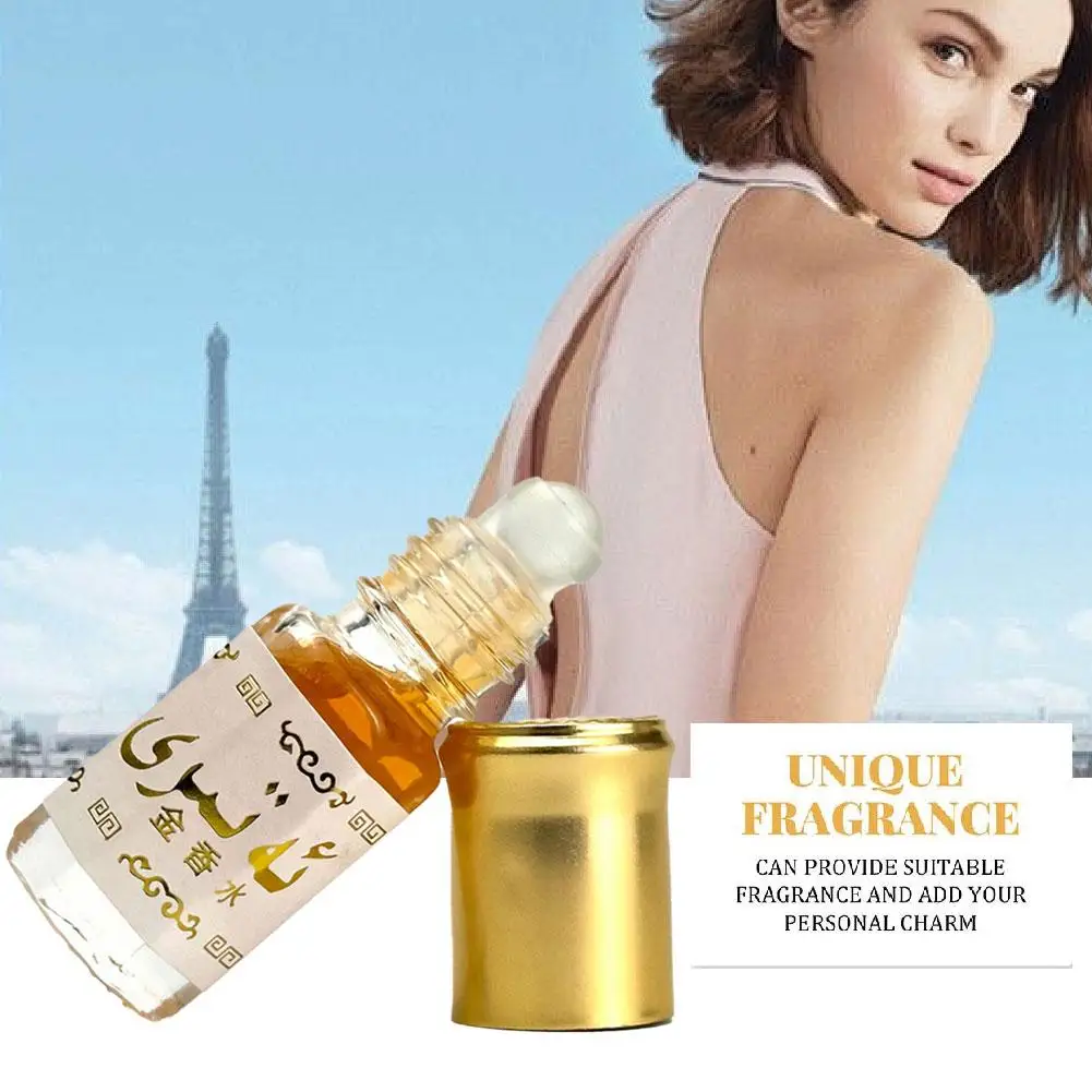 Long-lasting Fragrance Body Essential Oil Arabic Style Ball Shaped Gold Fragrance Rich Layered Oriental Fragrance Essential Oil